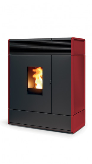 Keskkütte pelletikamin MCZ AKI,punane keraamika