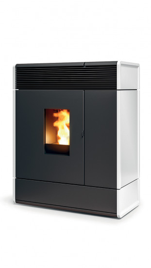 Keskkütte pelletikamin MCZ AKI,valge keraamika