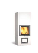 Heat storing fireplace NunnaUuni GRATIA CERAMIC NIEVE