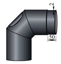 Suitsutorupõlv puhastusluugiga 90